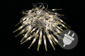Vánoční dekorativní osvětlení - rampouchy - 60 LED teple bílá Vánoční dekorativní osvětlení - rampouchy - 60 LED teple bílá