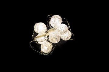 Vánoční dekorativní osvětlení - křišťálové kuličky, 10 LED Vánoční dekorativní osvětlení - křišťálové kuličky, 10 LED