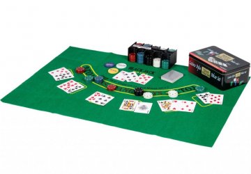 Poker žetony 200ks v plechové dóze Poker žetony 200ks v plechové dóze