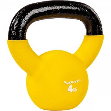 MOVIT Kettlebell činka žlutá, 4 kg