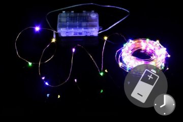 LED osvětlení - měděný drát, 100 LED, barevné LED osvětlení - měděný drát, 100 LED, barevné