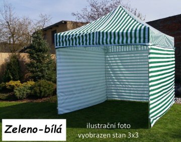 Zahradní párty stan PROFI STEEL 3 x 4,5 - zeleno-bílá Zahradní párty stan PROFI STEEL 3 x 4,5 - zeleno-bílá