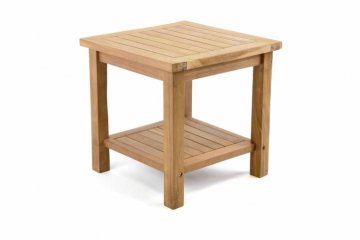 Odkládací týkový stolek DIVERO - 50 cm Odkládací týkový stolek DIVERO - 50 cm