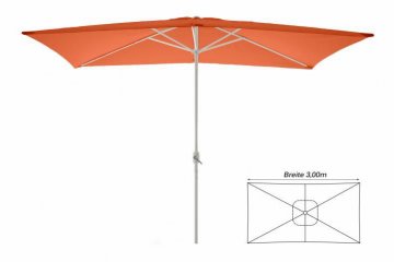 Slunečník obdélníkový 2x3 m - terakota Slunečník obdélníkový 2x3 m - terakota