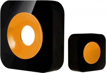 Zvonek Optex 990226 Bezdrátový designový barevný zvonek černá/oranžová s dlouhým dosahem Zvonek Optex 990226 Bezdrátový designový barevný zvonek černá/oranžová s dlouhým dosahem