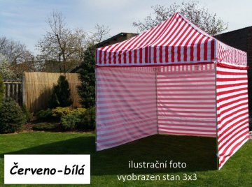 Zahradní párty stan PROFI STEEL 3 x 4,5 - červeno-bílá Zahradní párty stan PROFI STEEL 3 x 4,5 - červeno-bílá
