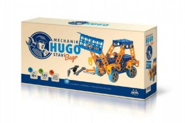 Mechanik Hugo staví Bagr Seva stavebnice s nářadím 141ks plast v krabici 31x16x7cm Mechanik Hugo staví Bagr Seva stavebnice s nářadím 141ks plast v krabici 31x16x7cm