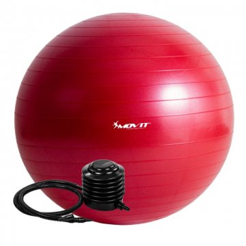 Gymnastický míč MOVIT s pumpou - 85 cm - červený Gymnastický míč MOVIT s pumpou - 85 cm - červený