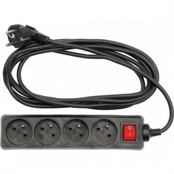 Kabel prodlužovací 5 m vypínač 4 zásuvky Kabel prodlužovací 5 m vypínač 4 zásuvky