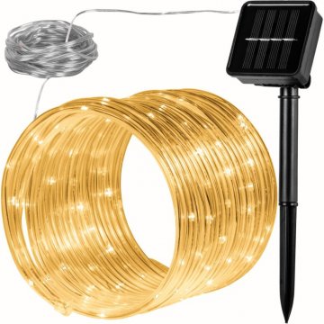 Solární světelná hadice - 100 LED teple bílá VOLTRONIC Solární světelná hadice - 100 LED teple bílá VOLTRONIC