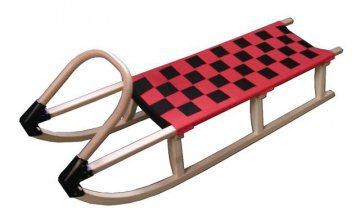 Sáně 125cm dřevěné - červené Sáně 125cm dřevěné - červené