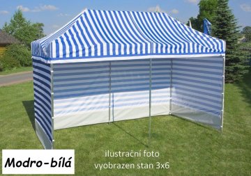 TRADGARD Zahradní párty stan PROFI STEEL 3 x 6 m, modrý/bílý