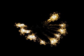 Vánoční světelný řetěz - sněhové vločky, teple bílý, 20 LED Vánoční světelný řetěz - sněhové vločky, teple bílý, 20 LED