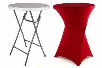 Párty stolek BISTRO skládací vč. elastického potahu 80 x 80 x 110 cm Párty stolek BISTRO skládací vč. elastického potahu 80 x 80 x 110 cm